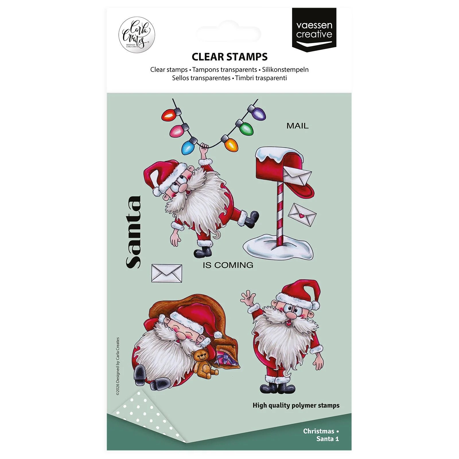 Vaessen Creative - Christmas Santa 1 by Carla Creates Clear Stamps - CAR0604