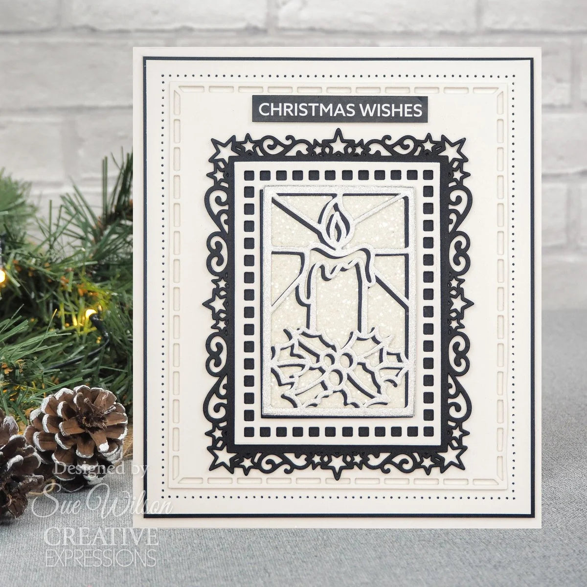 Creative Expressions • Festive Craft Die Stained Glass Candle