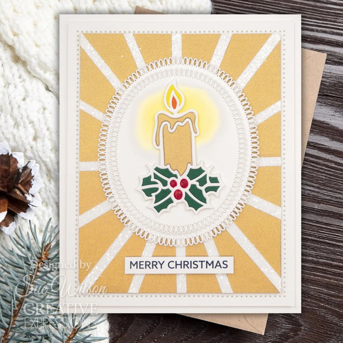 Creative Expressions • Festive Craft Die Stained Glass Candle