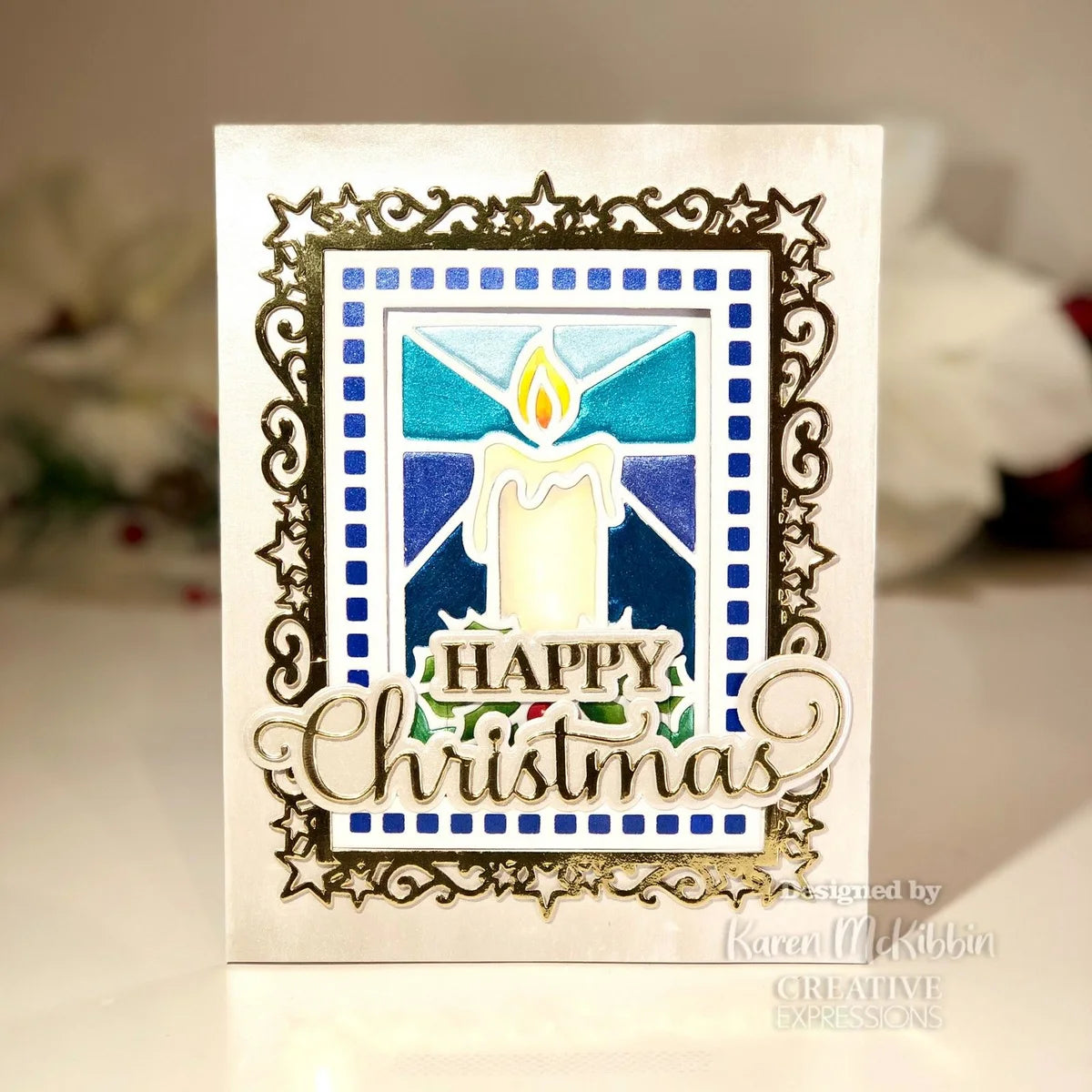 Creative Expressions • Festive Craft Die Stained Glass Candle