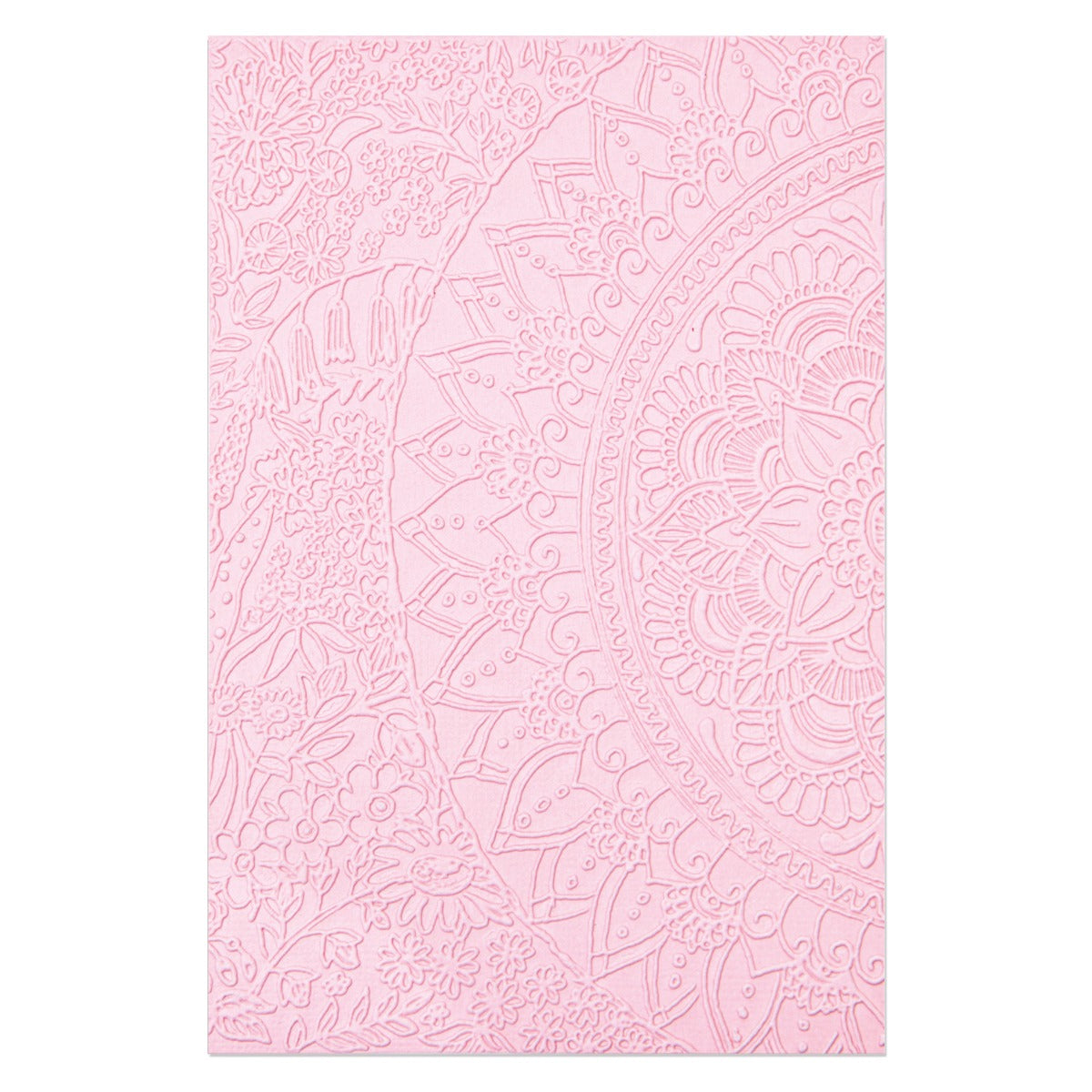 Sizzix 3-D Textured Impressions Embossing Folder - Half Mandala by Jess Scott - SKU: 665597