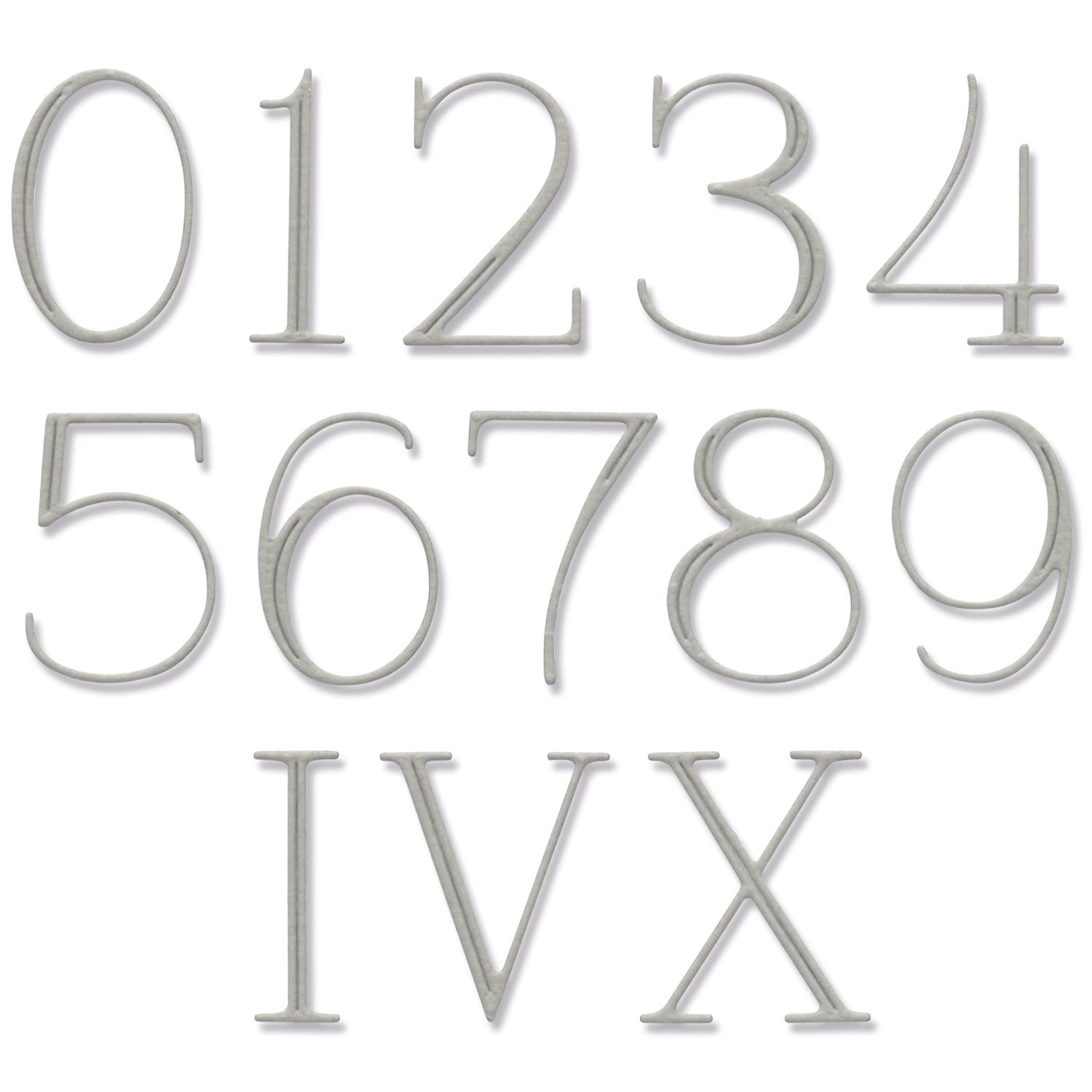 Sizzix Thinlits Die Elegant Numerals by Jennifer Ogborn - SKU: 666444