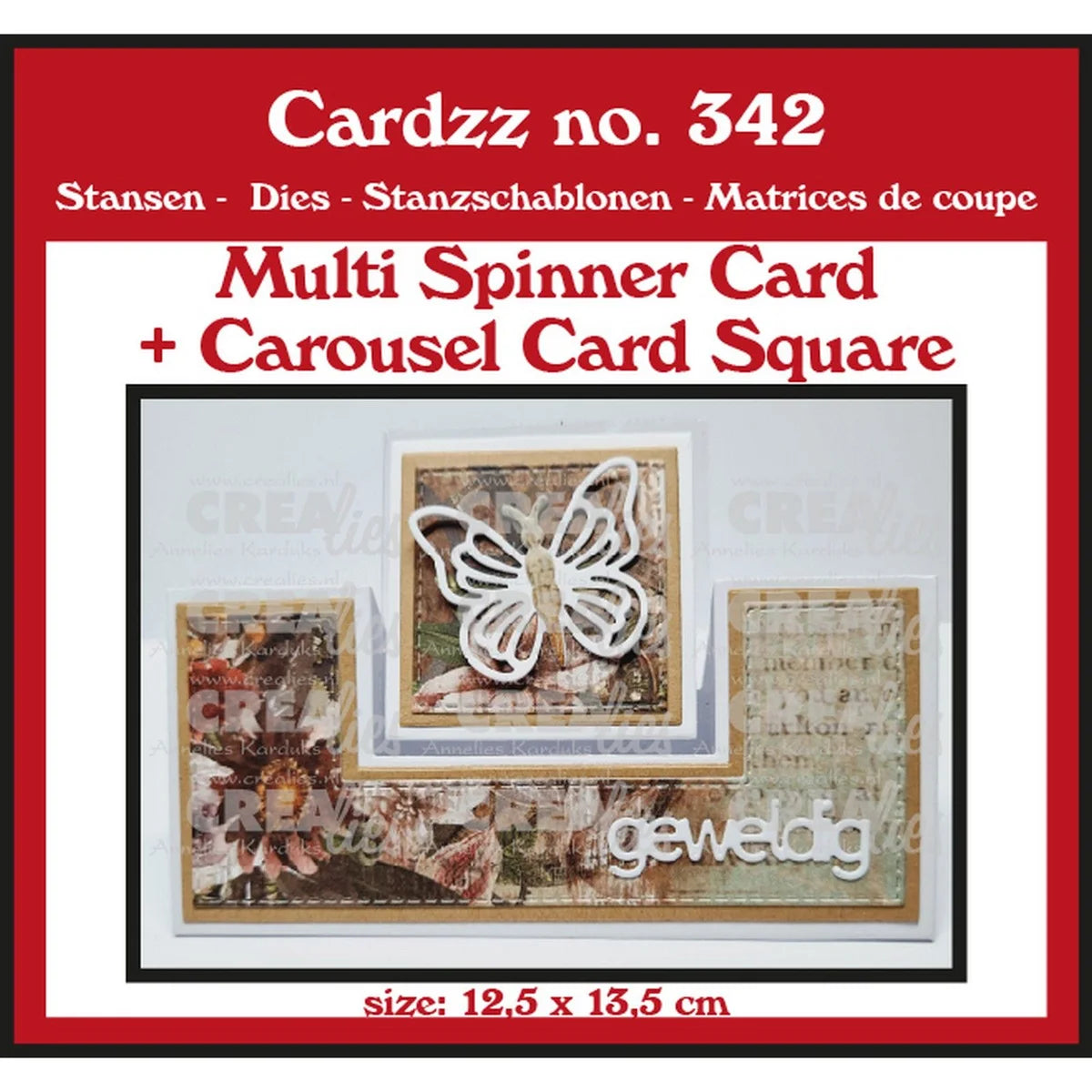 Crealies - Multi Spinner + Carousel Card Square Dies Set - CLCZ342