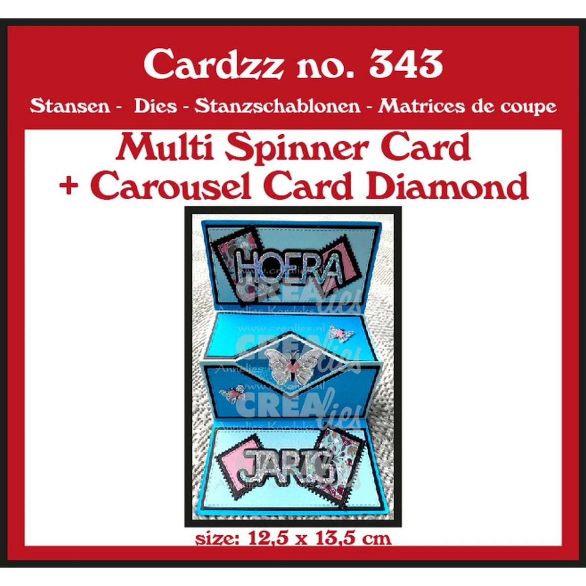 Crealies - Multi Spinner + Carousel Card Diamond Die Set - CLCZ343