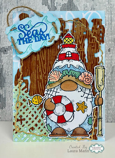 Woodware Lighthouse Gnome A6 Clear Stamp Set By Françoise Read
