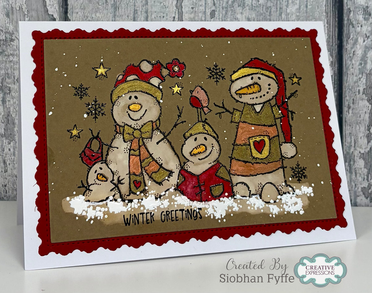Woodware - The Snow Family A6 Clear Stamp Set By Françoise Read - WFRS0166