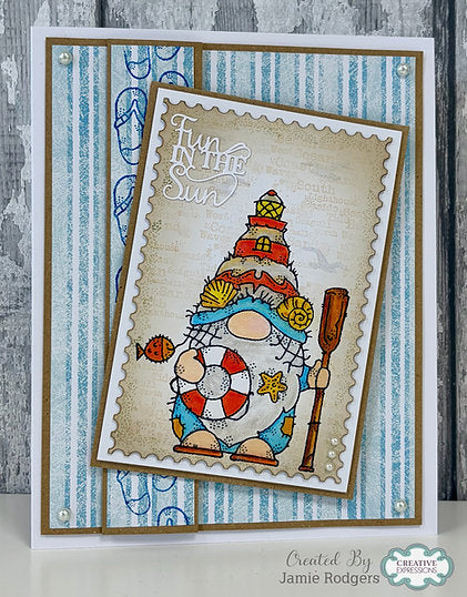 Woodware Lighthouse Gnome A6 Clear Stamp Set By Françoise Read