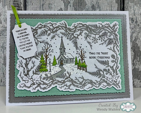Woodware - Silent Night Cottage A6 Clear Stamp Set By Gwen Fletcher - WGFS027