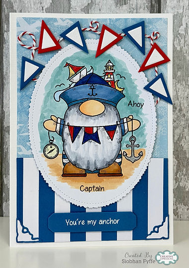 Woodware Ahoy Captain A6 Clear Stamp Set By Françoise Read