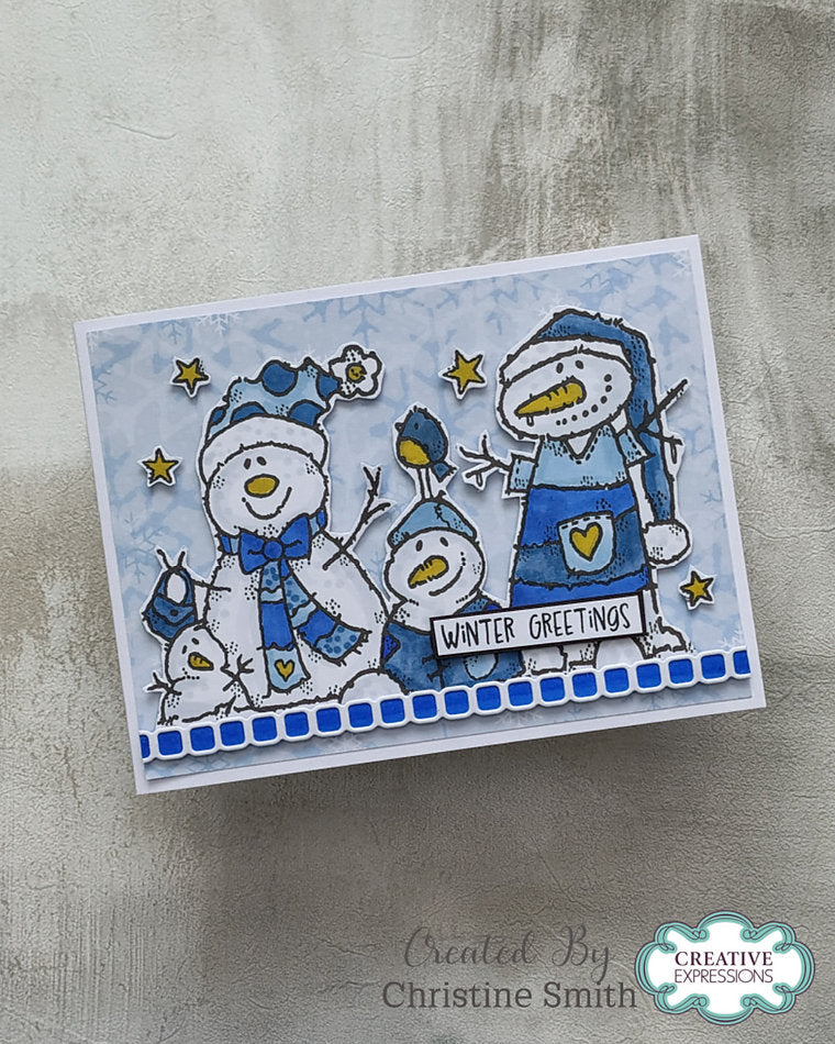 Woodware - The Snow Family A6 Clear Stamp Set By Françoise Read - WFRS0166