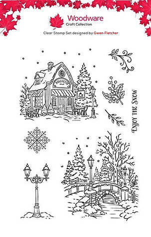 Woodware - Old Bridge Bakehouse A6 Clear Stamp Set By Gwen Fletcher - WGFS032
