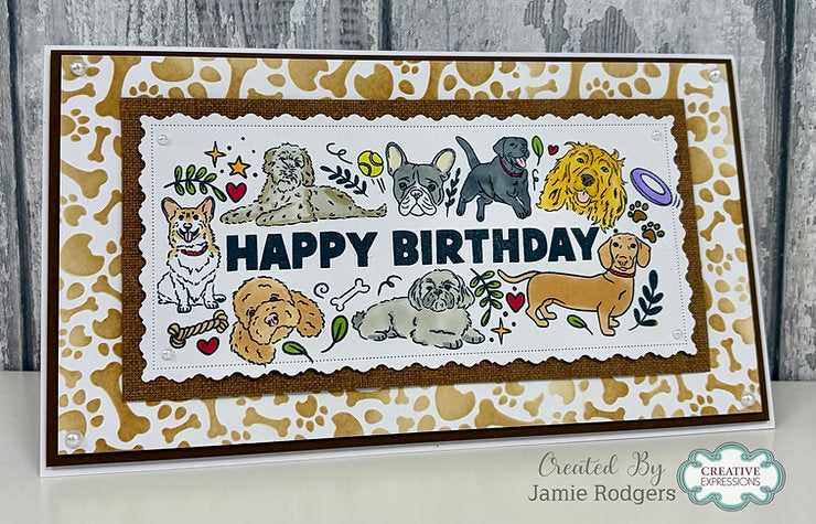 Creative Expressions - Birthday Dogs DL Clear Stamp - CECS021