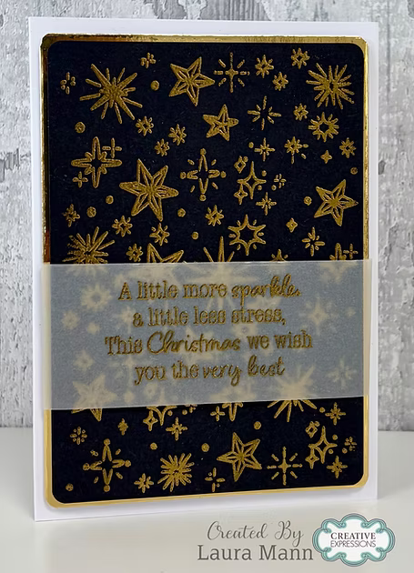 Woodware - Celestial Star Background A6 Clear Stamp Set By Gwen Fletcher -WGFS015