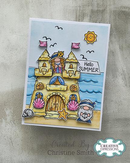 Woodware Sandcastle A6 Clear Stamp Set By Françoise Read