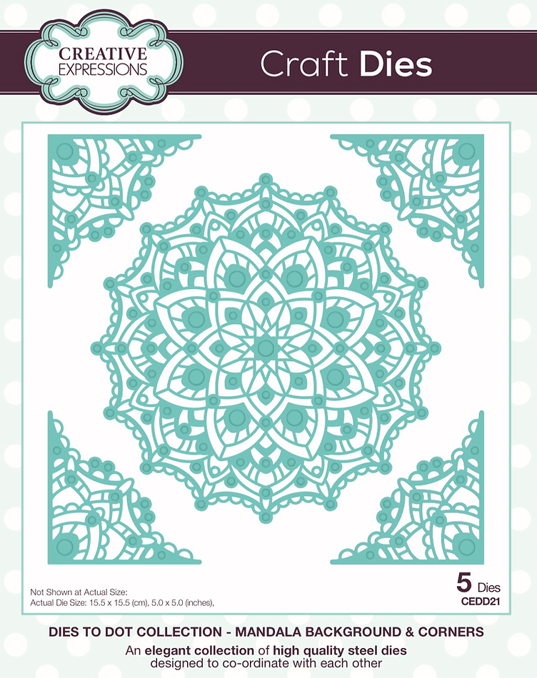 Creative Expressions - Mandala Background & Corners Die Set (Dies To Dot Collection) - CEDD21