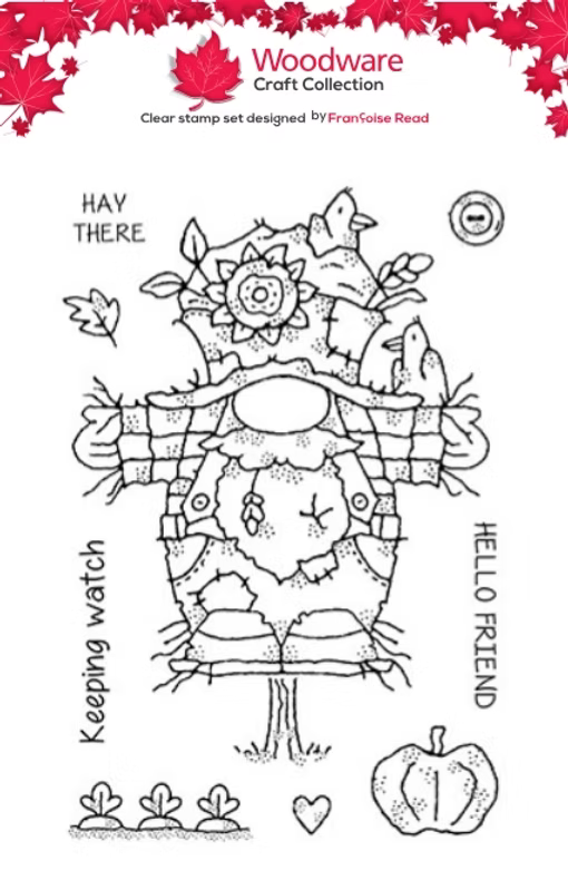 Woodware Scarecrow Norman A6 Clear Stamp Set by Françoise Read