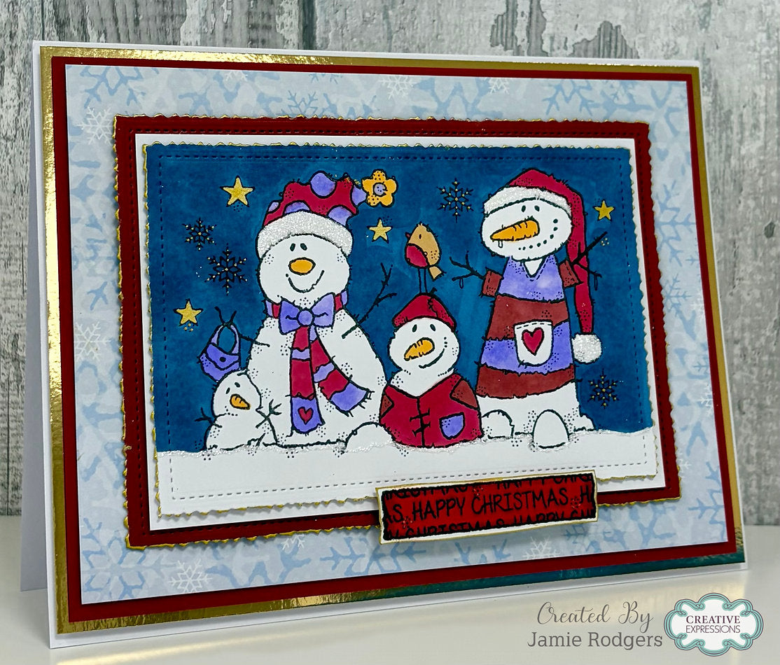 Woodware - The Snow Family A6 Clear Stamp Set By Françoise Read - WFRS0166