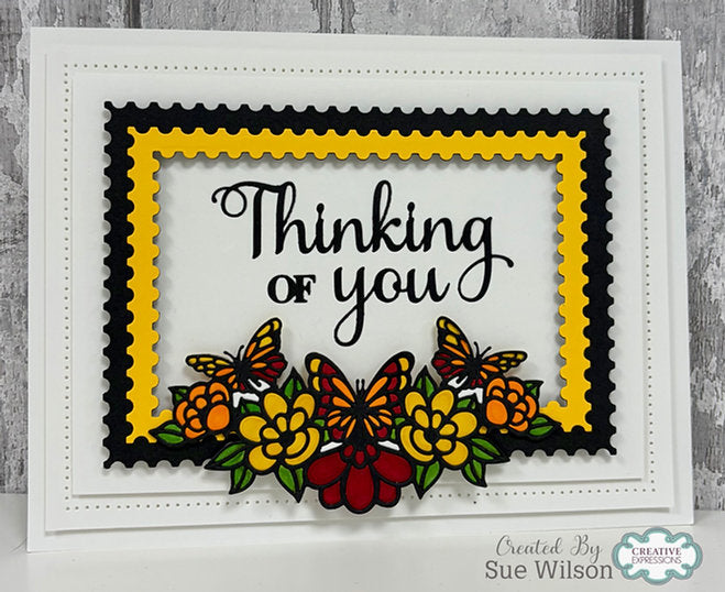 Butterfly Floral Craft Die By Sue Wilson