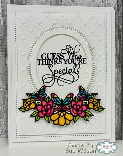 Butterfly Floral Craft Die By Sue Wilson