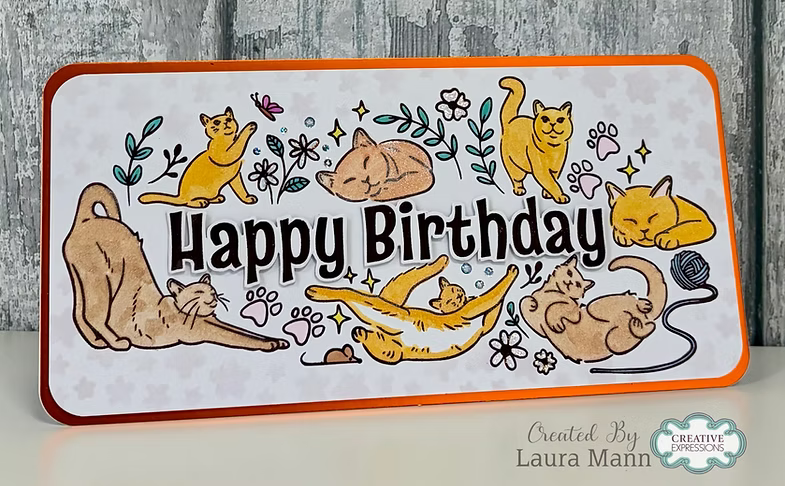 Creative Expressions - Birthday Cats DL Clear Stamp - CECS020