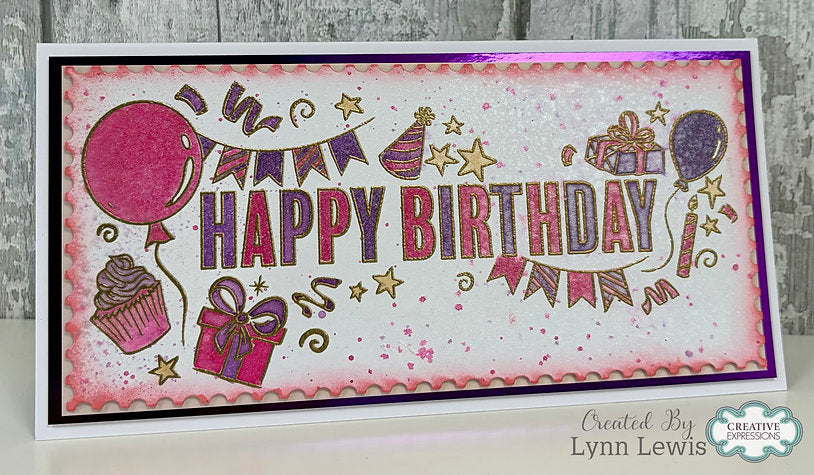 Creative Expressions - Birthday Celebration DL Clear Stamp - CECS026