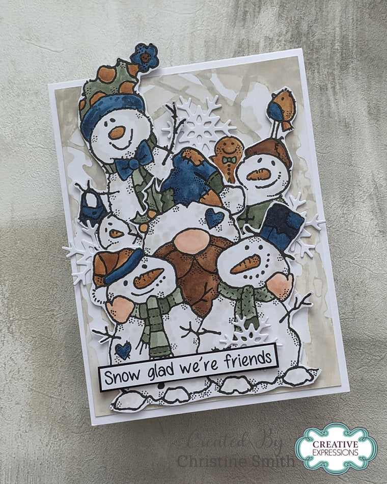 Woodware - Snow Buddies A6 - A6 Clear Stamp Set By Françoise Read - WFRS0165
