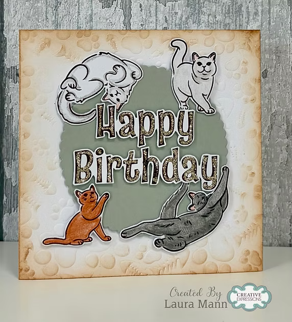 Creative Expressions - Birthday Cats DL Clear Stamp - CECS020