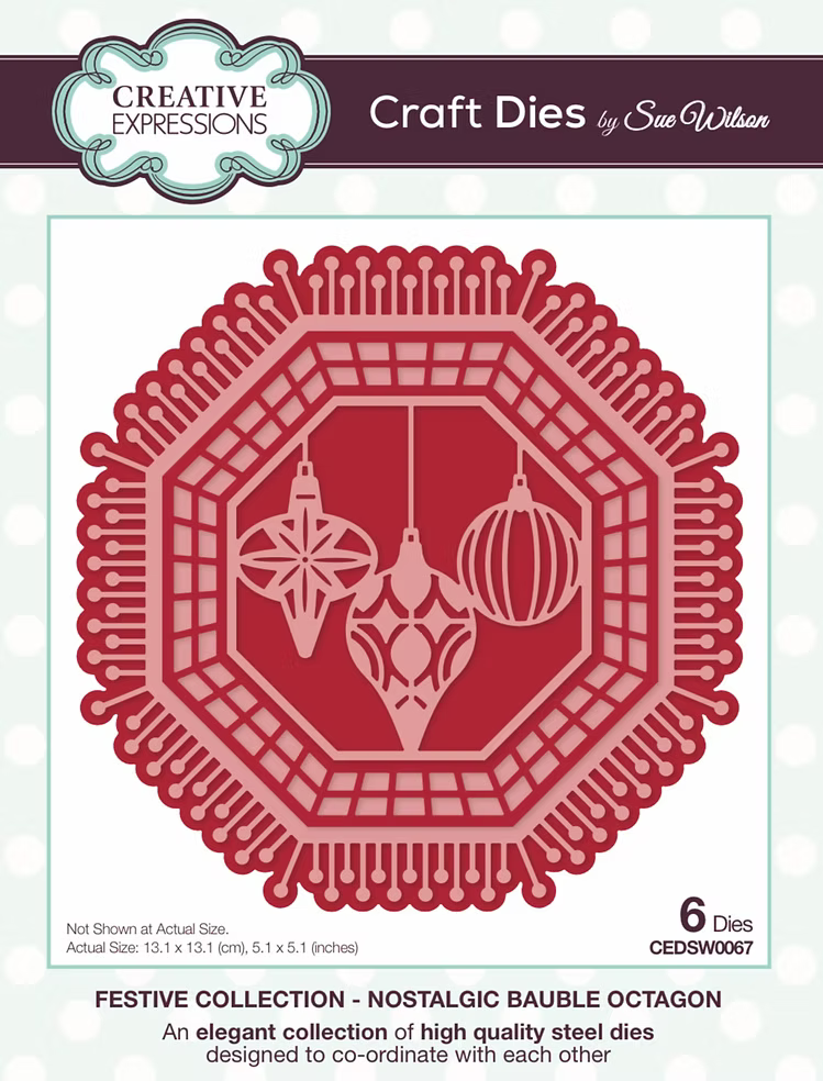 Creative Expressions - Nostalgic Bauble Octagon Dies by Sue Wilson - CEDSW0067