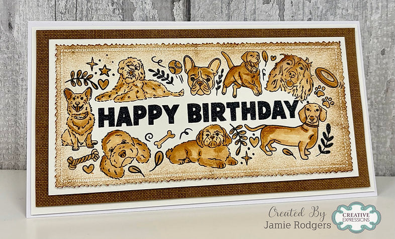 Creative Expressions - Birthday Dogs DL Clear Stamp - CECS021