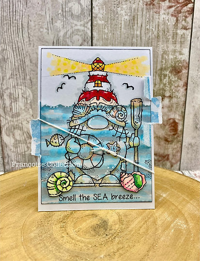 Woodware Lighthouse Gnome A6 Clear Stamp Set By Françoise Read
