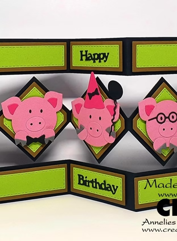 Concertina Card Dies Design D 5 - On the Move By Crealies