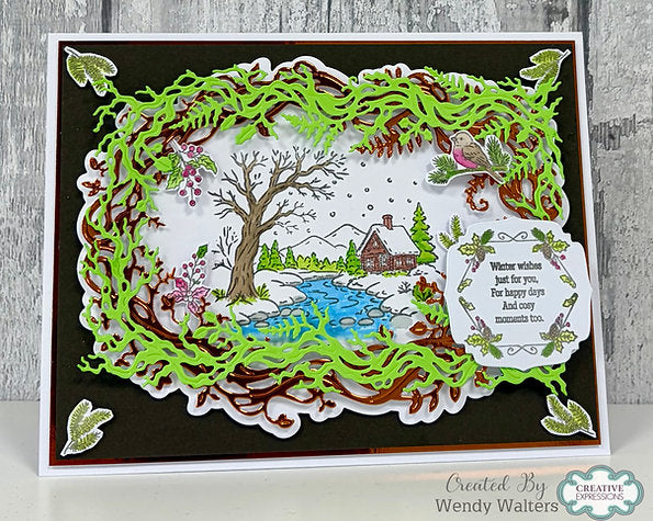 Woodware - Silent Night Cottage A6 Clear Stamp Set By Gwen Fletcher - WGFS027