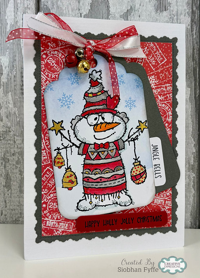 Woodware - Funky Snowman A6 Clear Stamp Set By Françoise Read - WFRS0163
