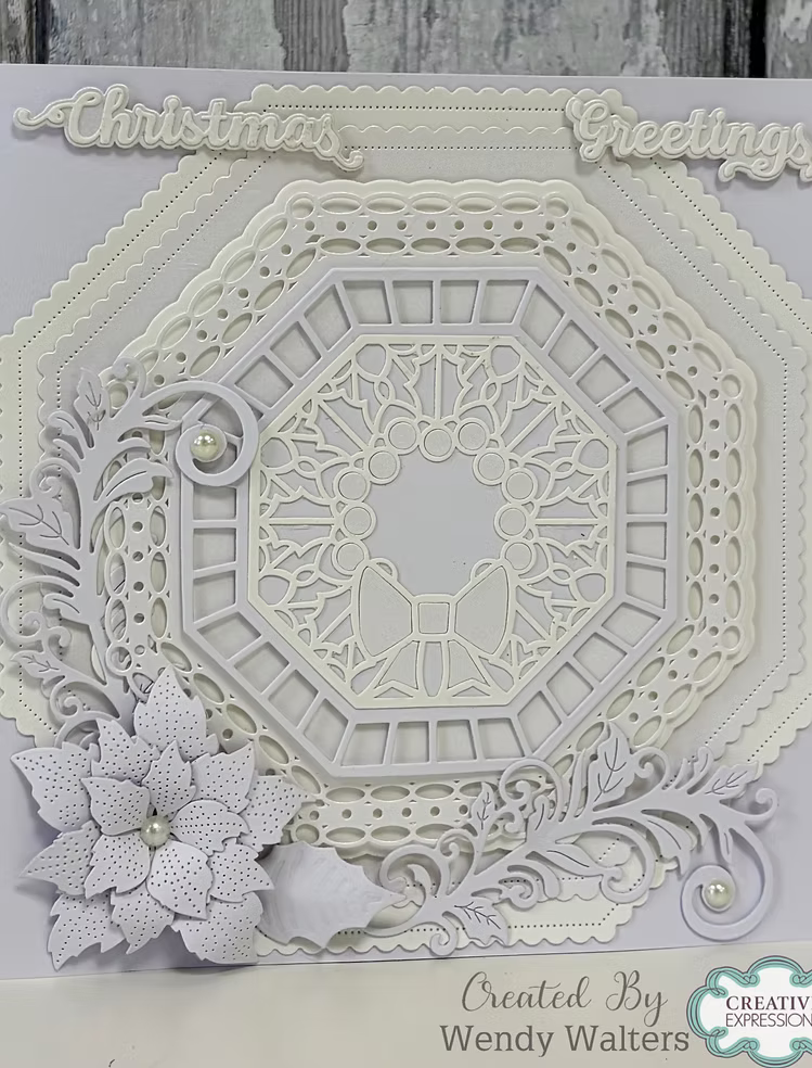 Creative Expressions - Holly Wreath Octagon Dies by Sue Wilson - CEDSW0068