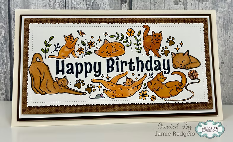 Creative Expressions - Birthday Cats DL Clear Stamp - CECS020