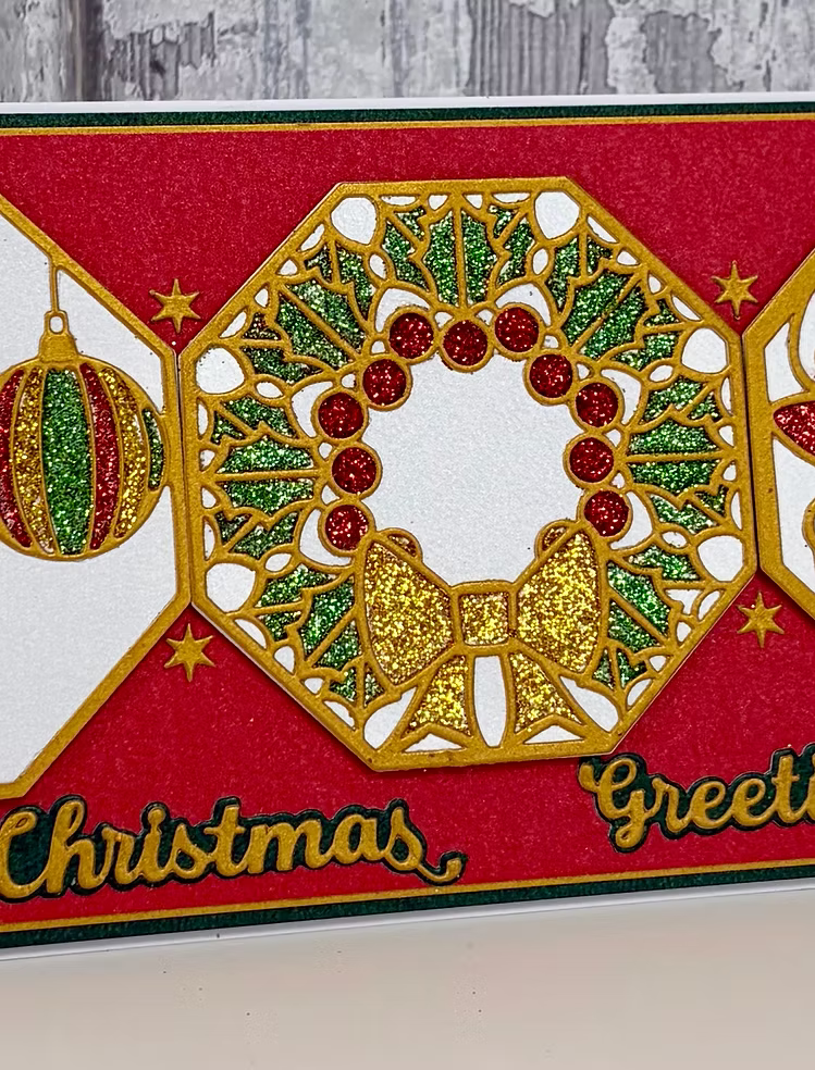 Creative Expressions - Holly Wreath Octagon Dies by Sue Wilson - CEDSW0068