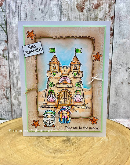 Woodware Sandcastle A6 Clear Stamp Set By Françoise Read