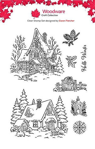 Woodware - Hoarfrost Hall A6 Clear Stamp Set By Gwen Fletcher - WGFS030