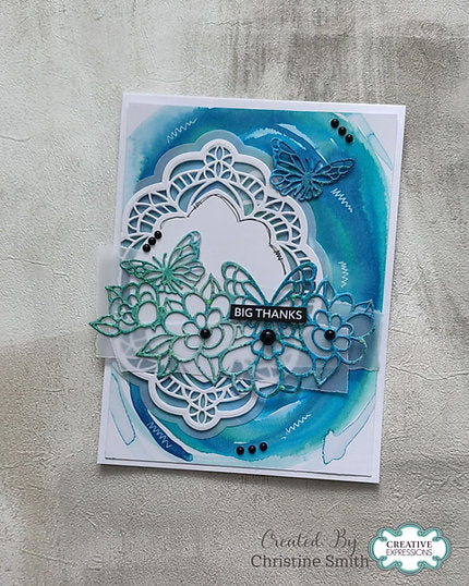 Butterfly Floral Craft Die By Sue Wilson