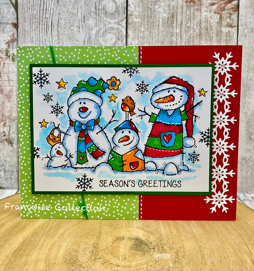 Woodware - The Snow Family A6 Clear Stamp Set By Françoise Read - WFRS0166