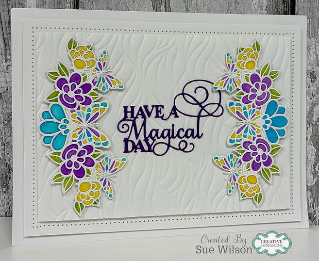Butterfly Floral Craft Die By Sue Wilson
