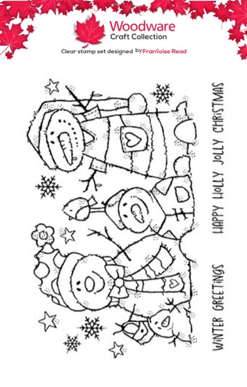 Woodware - The Snow Family A6 Clear Stamp Set By Françoise Read - WFRS0166