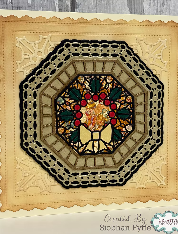 Creative Expressions - Holly Wreath Octagon Dies by Sue Wilson - CEDSW0068