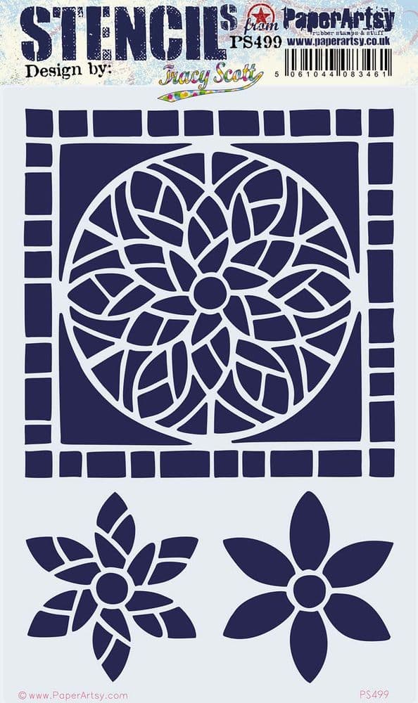 PaperArtsy Stencil 499 Large by Tracy Scott