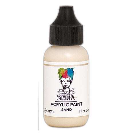 Dina Wakley Media Heavy Body Acrylic Paint Sand, 1oz - SKU: MDQ65623