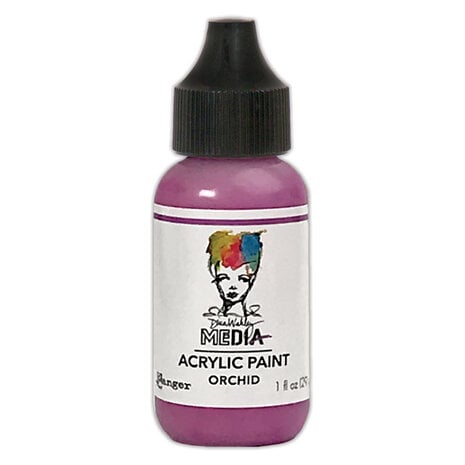 Dina Wakley MEdia Acrylic Paint Orchid, 1oz - SKU: MDQ75202