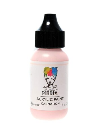 Dina Wakley Media Heavy Body Acrylic Paint Carnation, 1oz - SKU: MDQ65593