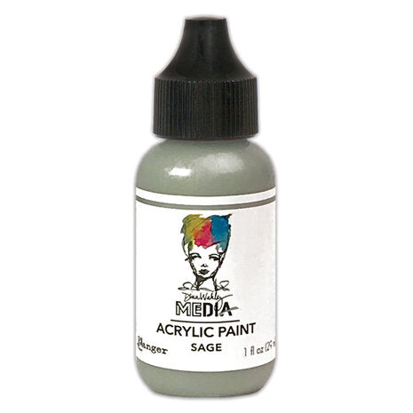 Dina Wakley Media Acrylic Paint Sage, 1oz - SKU: MDQ75219