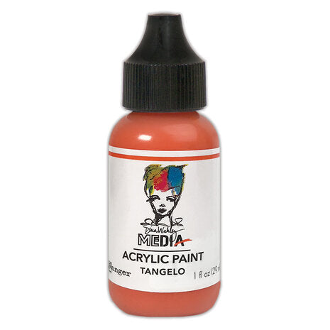 Dina Wakley Media Acrylic Paint Tangelo, 1oz - SKU: MDQ75233