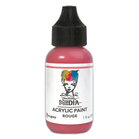 Dina Wakley Media Acrylic Paint Rouge, 1oz - SKU: MDQ75189